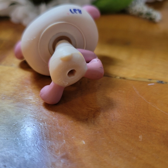 Littlest Pet Shop LPS #1328 Panda Bear Cream Pink Blue Eyes 2007 - Picture 11 of 11